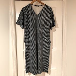 Marimekko for Uniqlo dress, green stripe.